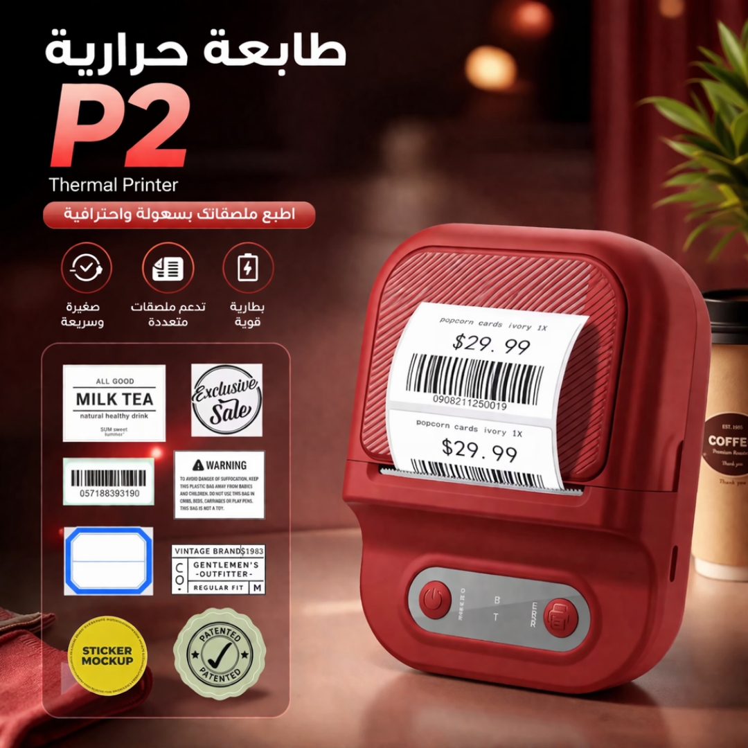 طابعة حرارية P2 🖨✨